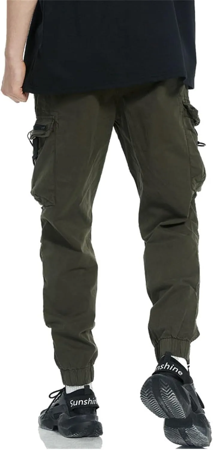Mens Cargo Pants Workwear Pants for Men Flannel Lined Cargo Pants Men's High Stretch Multi-Pocket Cargo Pants Mens