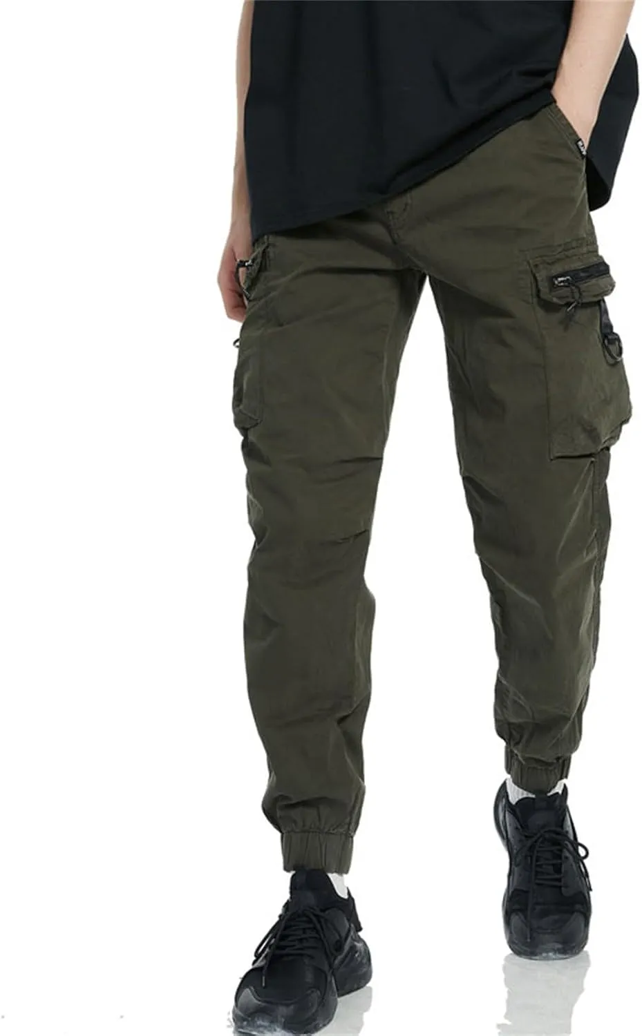 Mens Cargo Pants Workwear Pants for Men Flannel Lined Cargo Pants Men's High Stretch Multi-Pocket Cargo Pants Mens