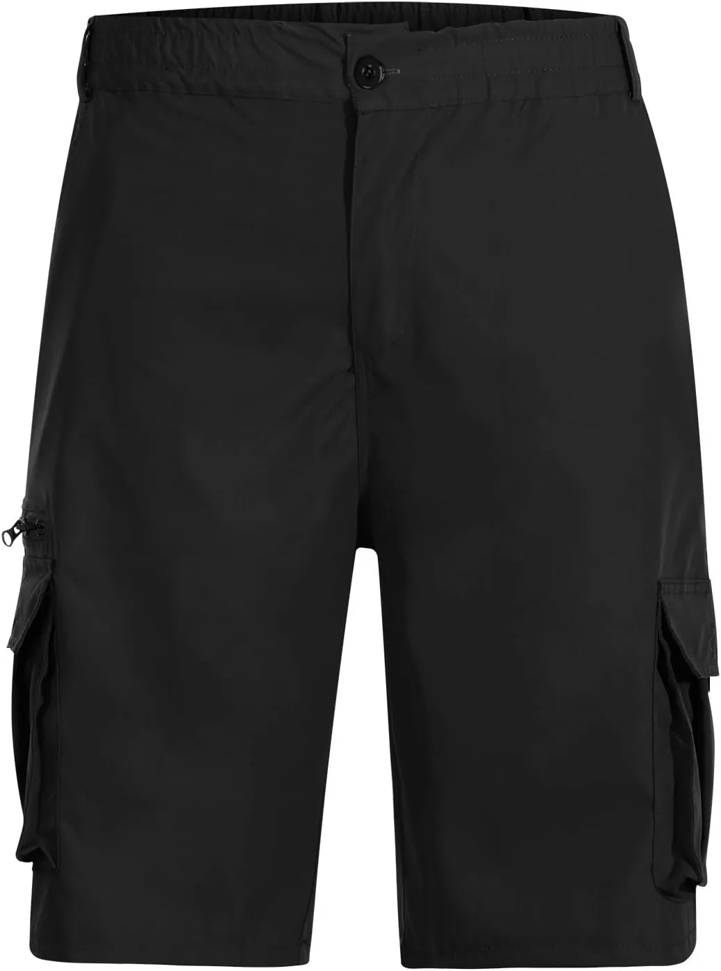 Mens Cargo Shorts Drawstring Elastic Waist Cargo Shorts Casual Loose Fit Lightweight Multi-Pockets Cargo Pants 2024