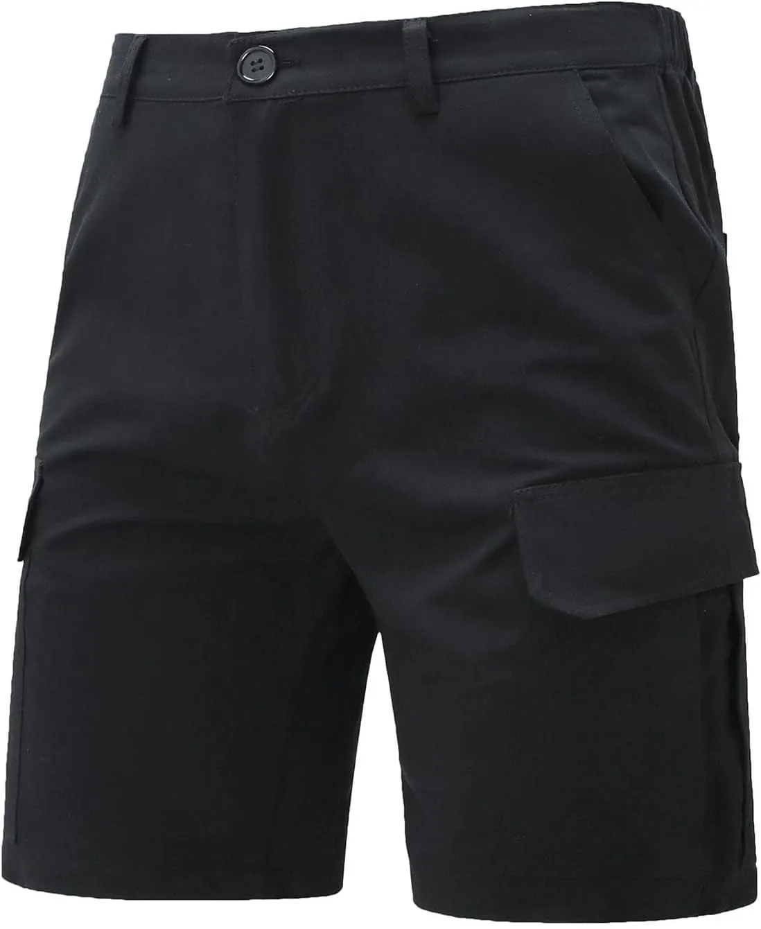 Men's Cargo Shorts Flat Front Button Lightweight Stretch Relaxed Fit Summer Pant 2025 Fishing Golf Shorts with Pocket
