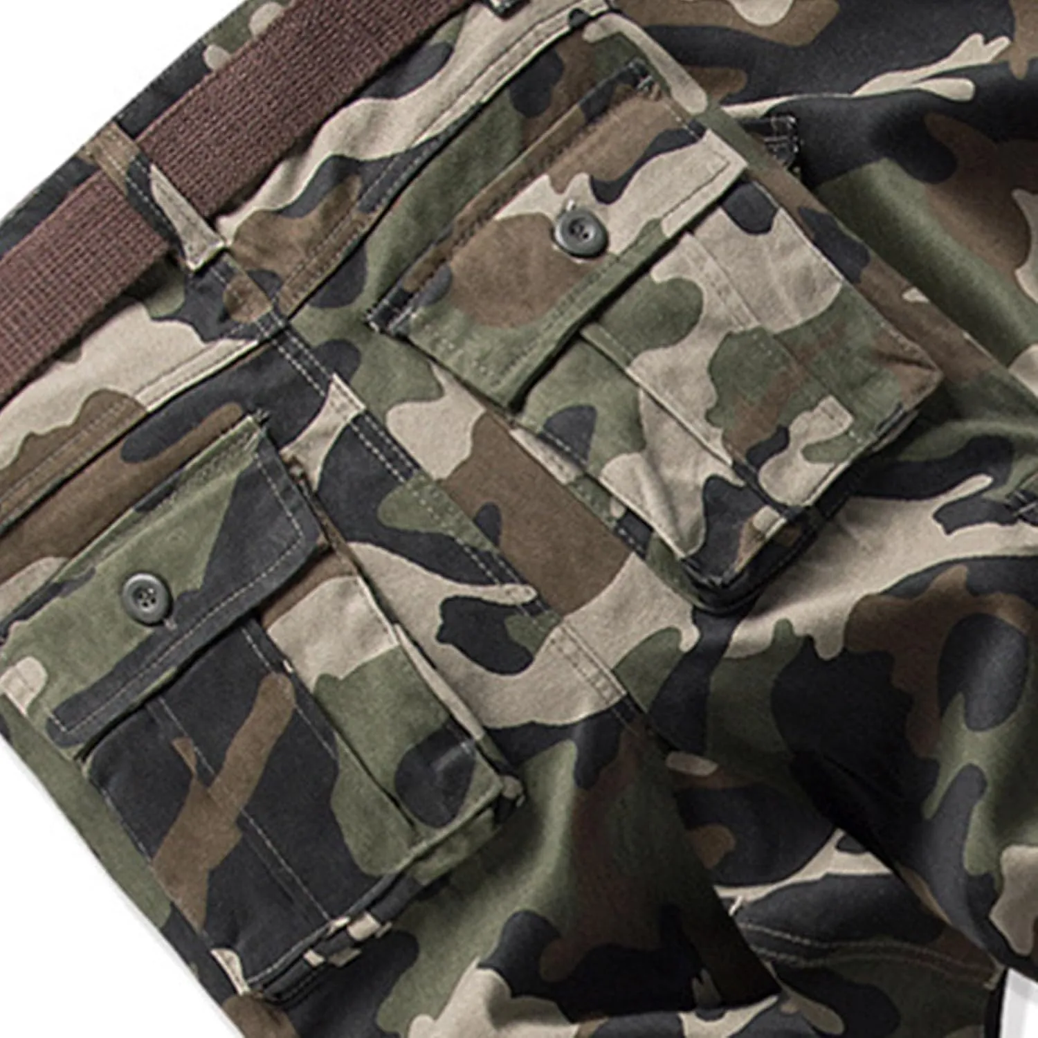 Men's Casual Cargo Pants Zipper Middle Waist Denim Long Pants Mens Loose Cargo Pants Men's Camo Cargo Pants