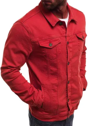 Mens Casual Denim Coats Vintage Distressed Washed Moto Bike Jean Jacket Classic Button Down Trucker Denim Jackets