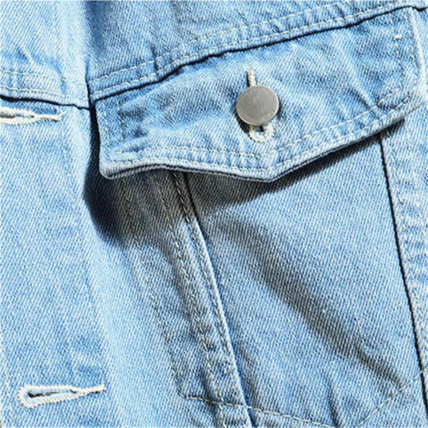 Men's Casual Denim Jacket Men Hooded Jean Jackets Lightweight Sport Denim Coats With Hat Detachable