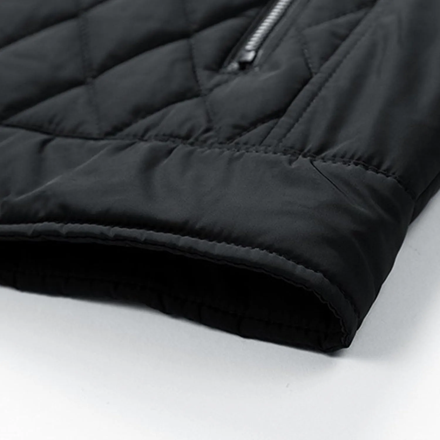 Mens Diamond Quilted Bomber Jacket Stand Collar Lightweight Varsity Jackets Winter Warm Padded Coats Outwear