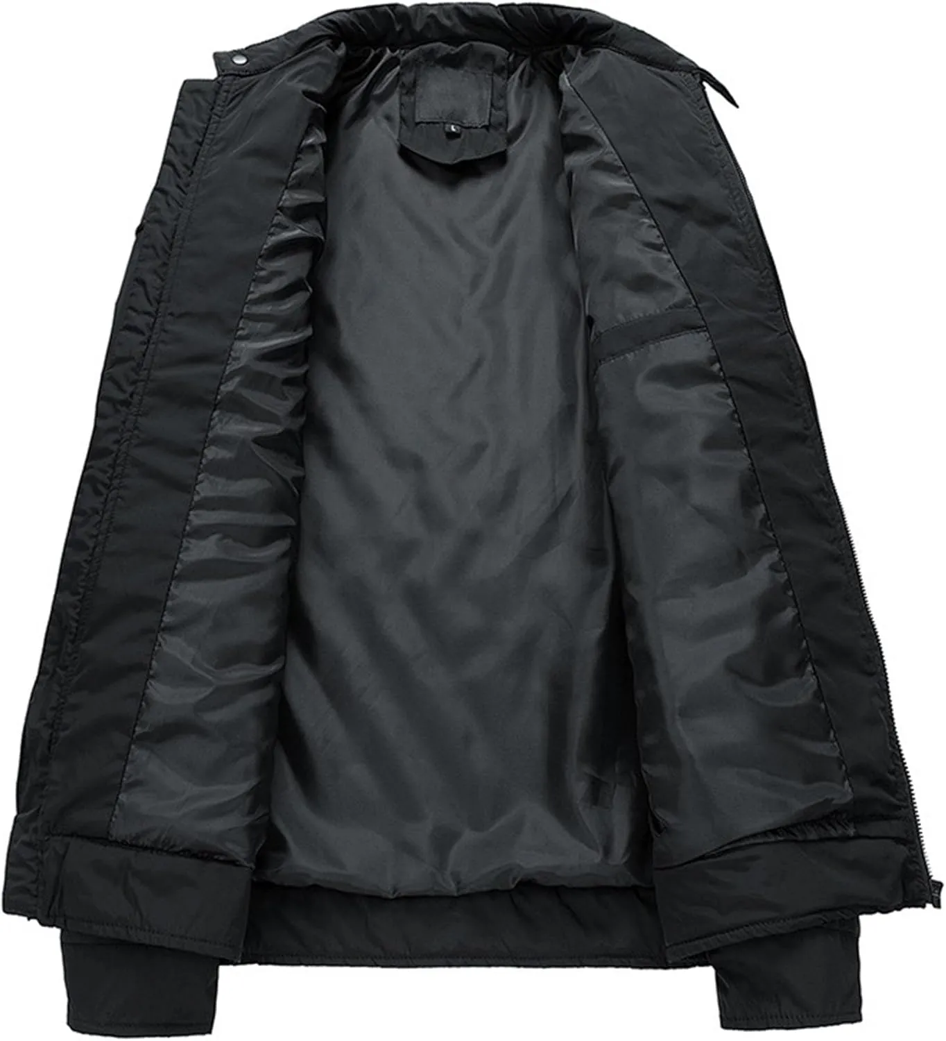 Mens Diamond Quilted Bomber Jacket Stand Collar Lightweight Varsity Jackets Winter Warm Padded Coats Outwear