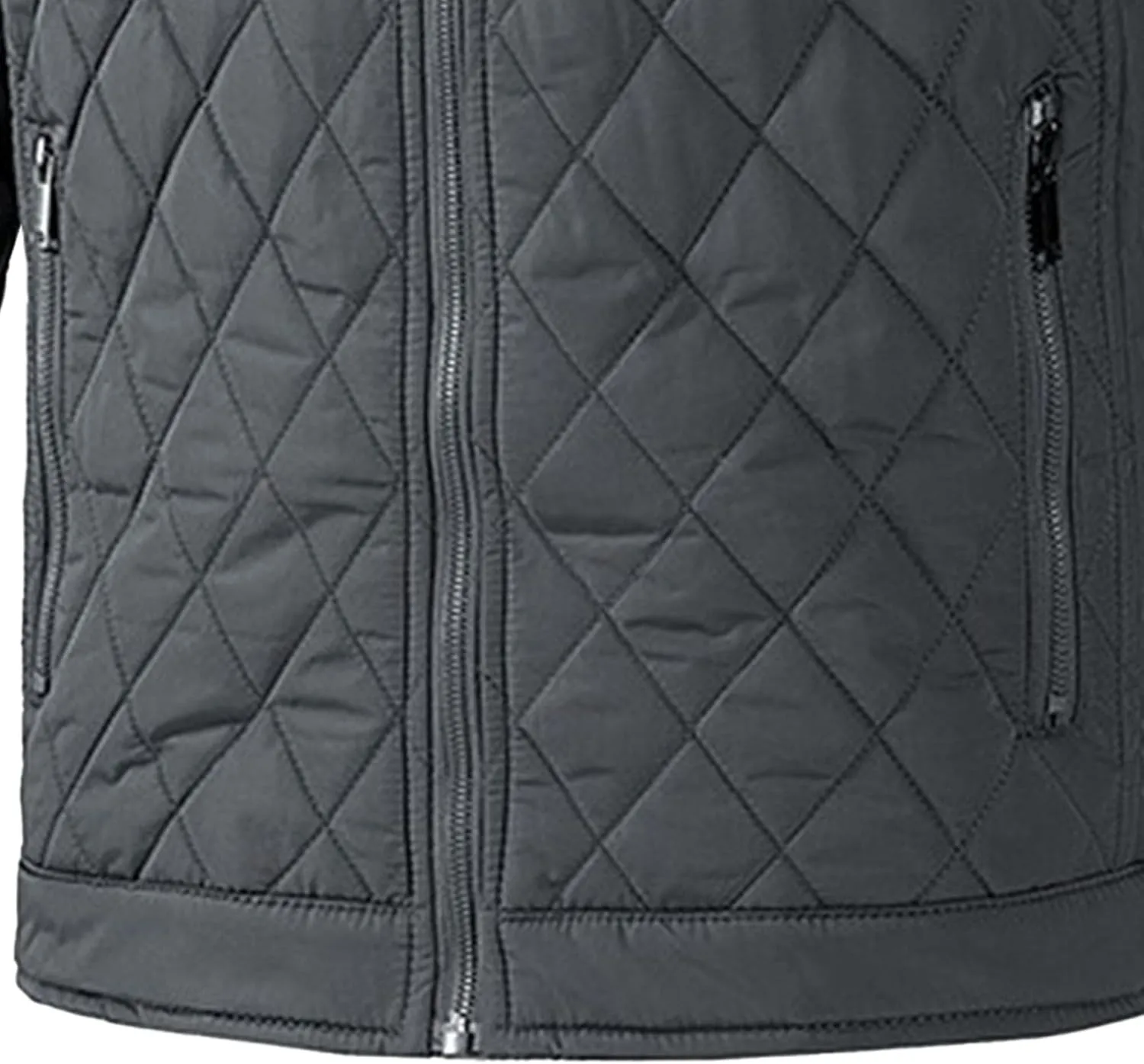 Mens Diamond Quilted Bomber Jacket Stand Collar Lightweight Varsity Jackets Winter Warm Padded Coats Outwear
