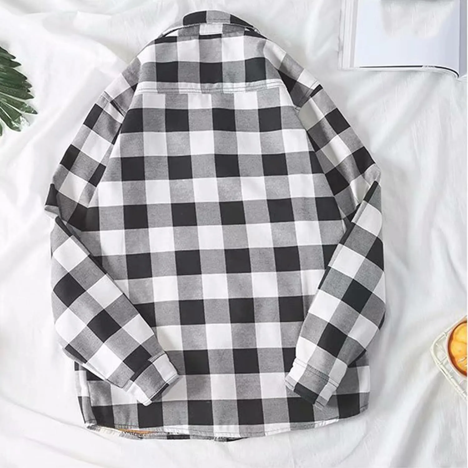 Men's Flannel Plaid Shirts Long Sleeve Button Down Shirts Casual Fall Spring Shirt Jacket Plaid Shirt