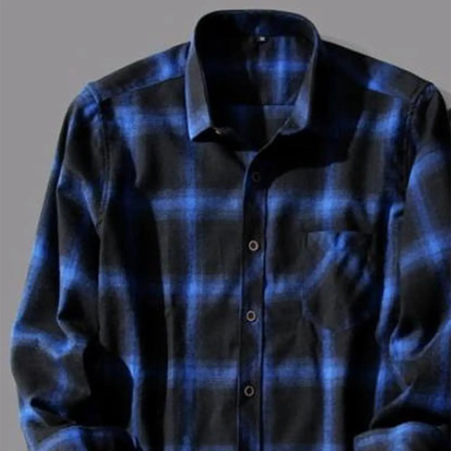 Men's Flannel Plaid Shirts Long Sleeve Button Down Shirts Casual Fall Spring Shirt Jacket Plaid Shirt