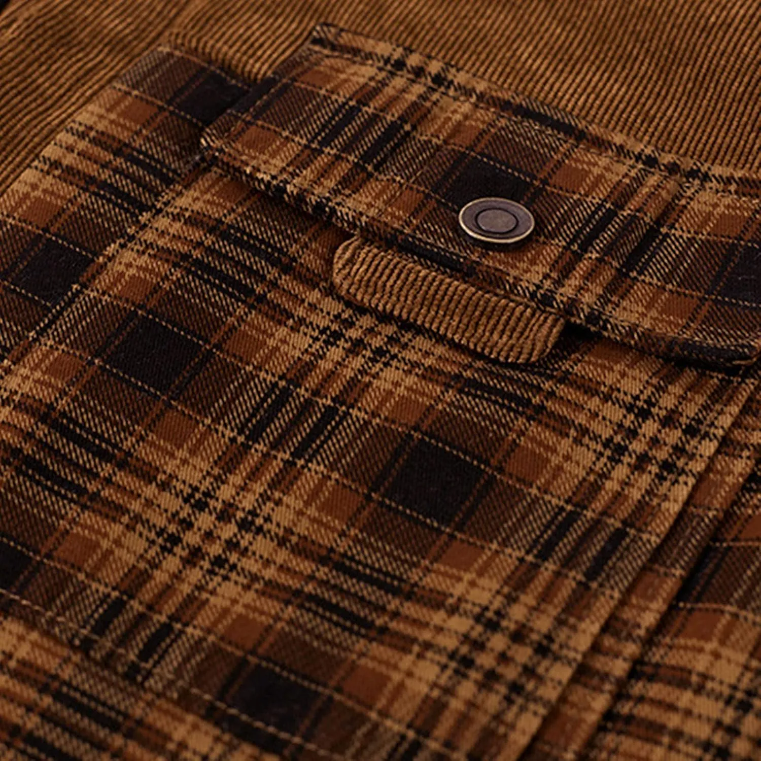 Men's Flannel Shirt Jacket Sherpa Lined Thicken Winter Jacket Button Down Fleece Heavyweight Casual Work Coat Outwear