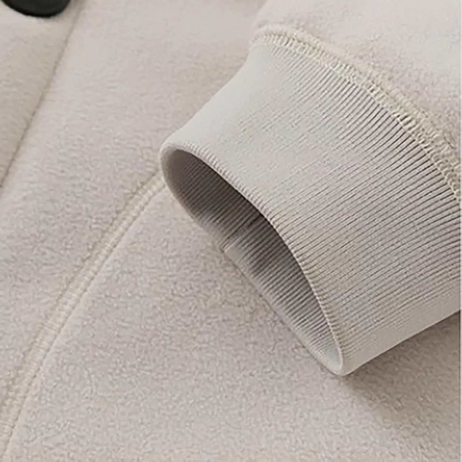 Mens Fleece Varsity Jackets Casual Winter Sherpa Lined Button Down Bomber Jackets College Baseball Coats Outwear