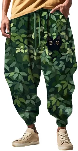 Mens Hip Hop Harem Pants Fashion Street Feel Casual Sweatpants Workout Athletic Running Pants Mens Yoga Pants