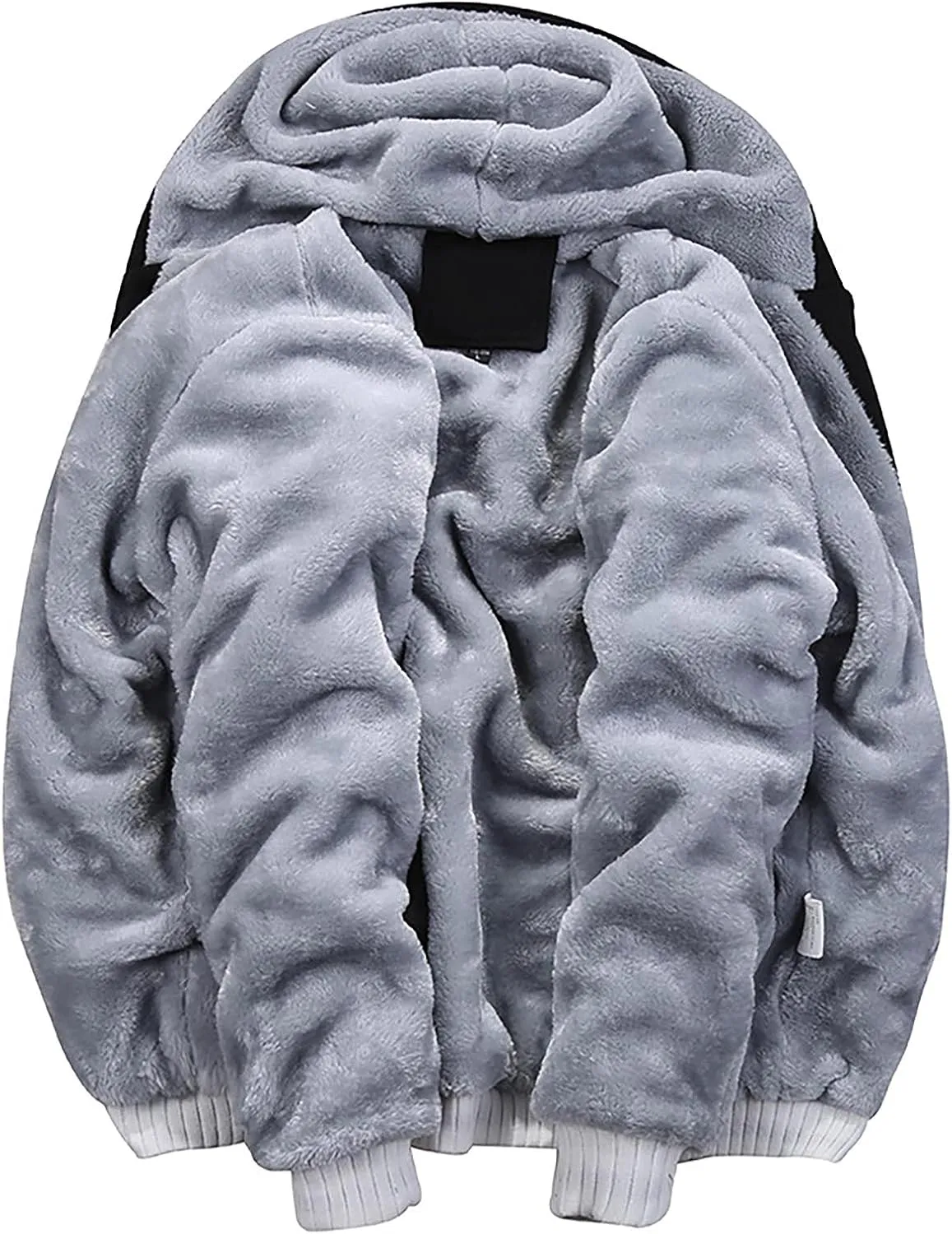 Mens Jacket Winter Heavyweight Workout Zip Long Sleeve Sherpa Lined Warm Hoodie Jackets Sweatshirt Coats Sports,S-5XL