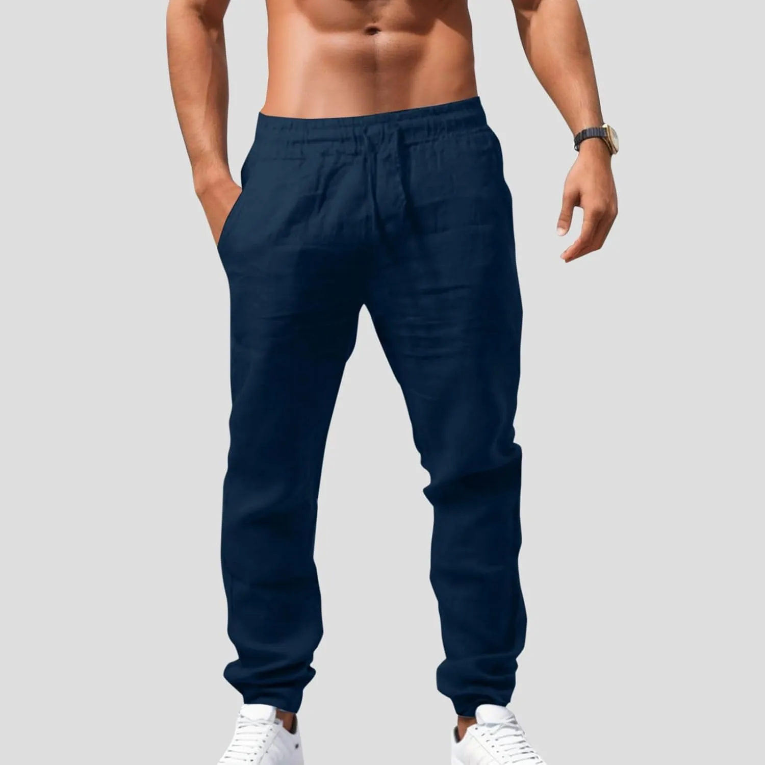 Men's Lightweight Jogging Pant Chinos Work Joggers Loose Fit Sports Casual Sweatpants Training Sweat Pants