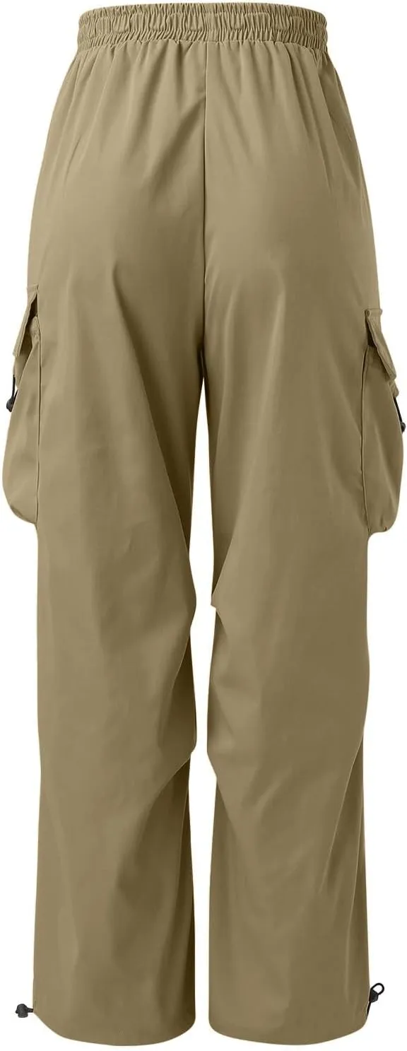 Men's Lightweight Jogging Pant Pockets Cargo Work Joggers Loose Sports Casual Sweatpant Open Hem Pant