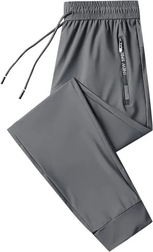 Men's Lightweight Jogging Pant with Pockets Cargo Work Joggers Loose Sport Casual Sweatpant Comfortable Pants