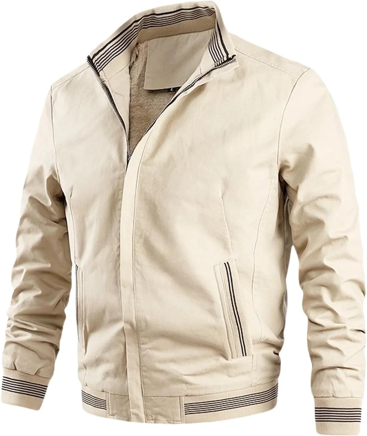 Men's Lightweight Varsity Jackets 2025 Casual Bomber Jacket Full Zip Windbreaker Fashion Jackets