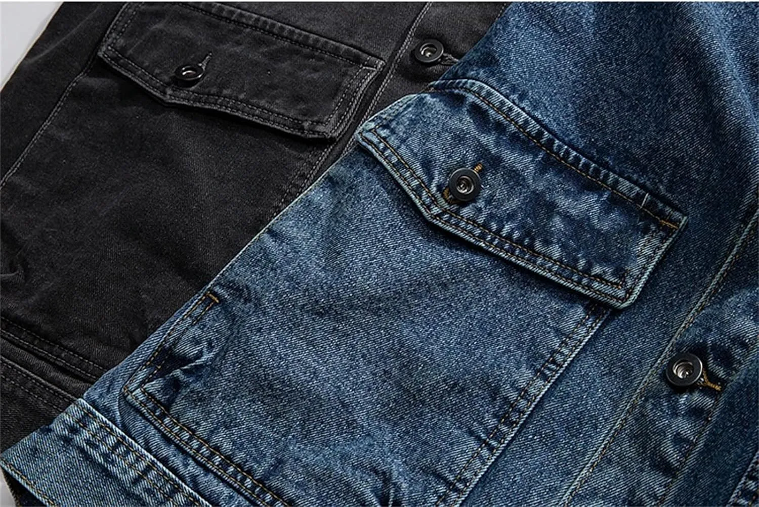 Men's Loose Casual Jean Jacket Men Classic Vintage Denim Jacket For Men Lightweight Sport Outerwear