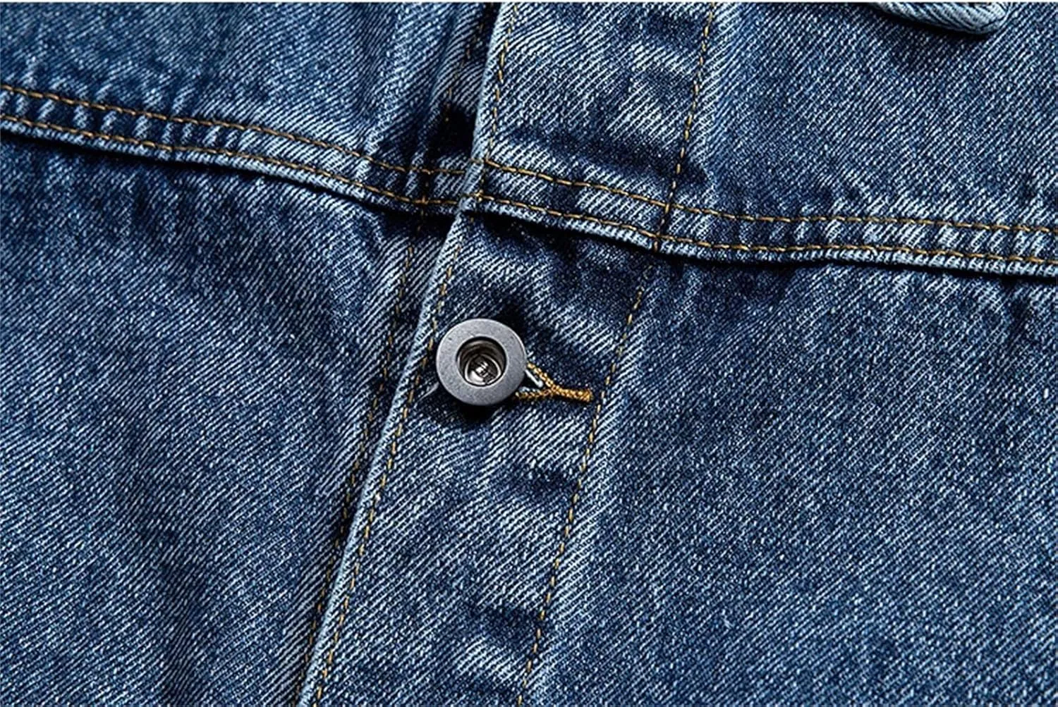 Men's Loose Casual Jean Jacket Men Classic Vintage Denim Jacket For Men Lightweight Sport Outerwear