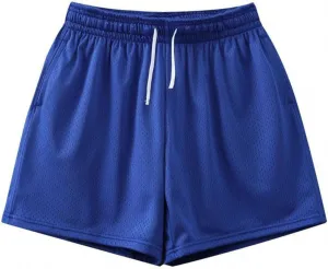 Men's Mesh Shorts Loose Fit Breathable Lightweight Running Sport Pants Fashion Drawstring Casual Shorts with Pockets