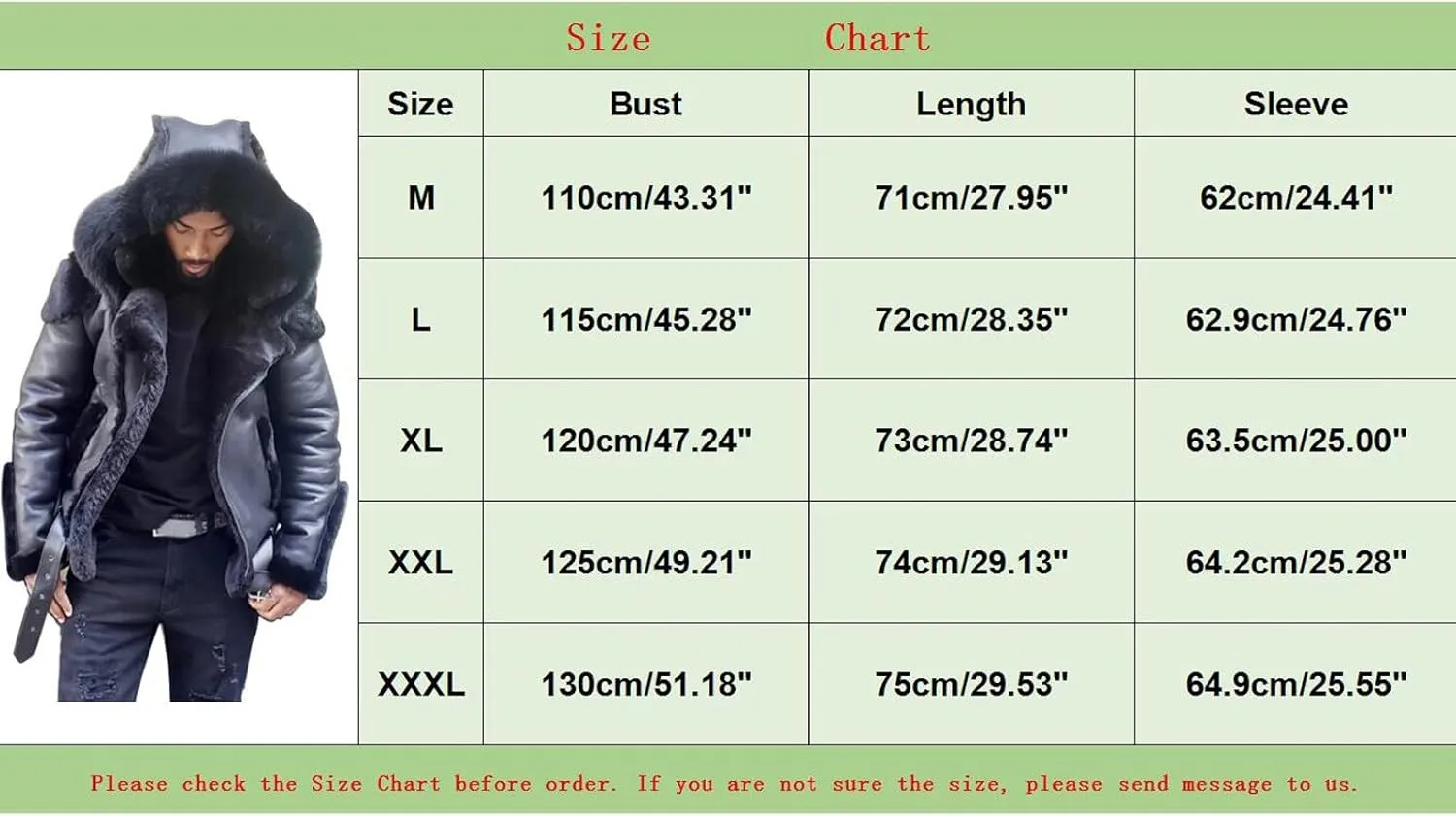 Mens PU Leather Hooded Jackets Windproof Thicken Fleece Lined Zip Up Winter Warm Biker Motorcycle Long Coat Outerwear