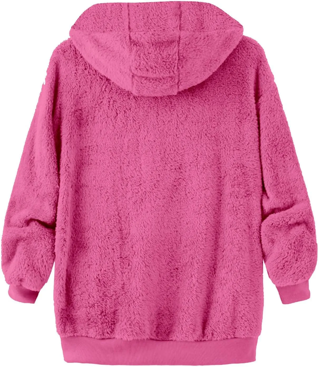 Mens Sherpa Fleece Hoodie Full Zip Fuzzy Jackets Winter Warm Soft Fluffy Faux Fur Coat Casual Baggy Hooded Jackets