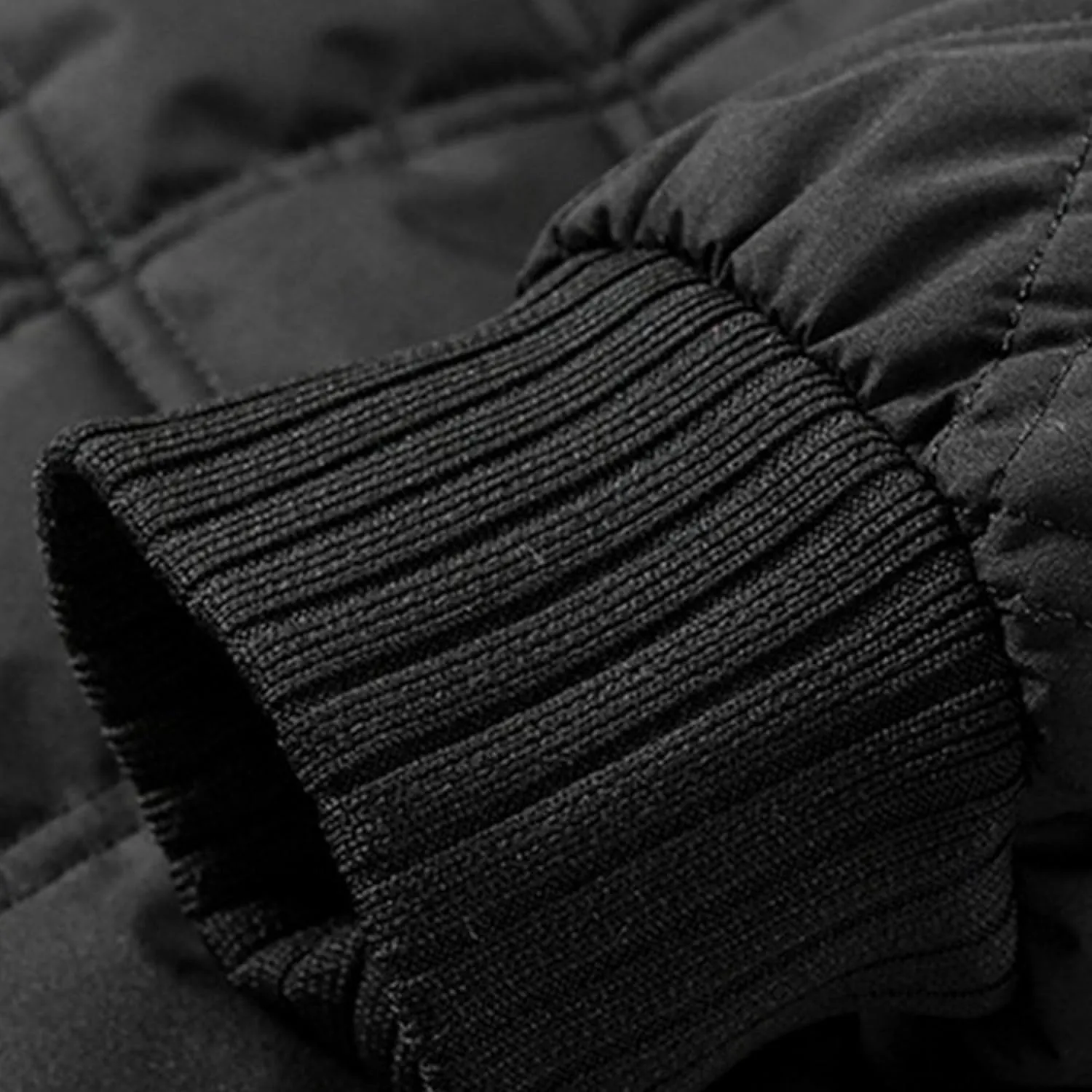 Men's Sherpa Lined Flight Bomber Jacket Diamond Quilted Zip Up Down Coat Winter Warm Varsity Jackets Pockets