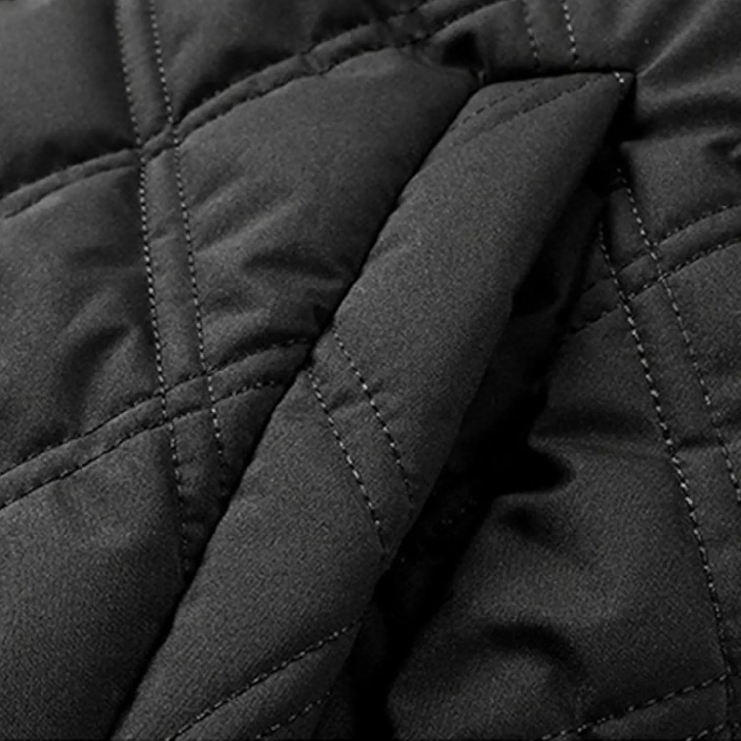 Men's Sherpa Lined Flight Bomber Jacket Diamond Quilted Zip Up Down Coat Winter Warm Varsity Jackets Pockets