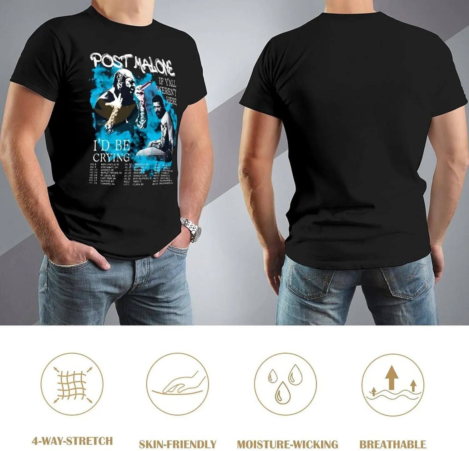 Mens Short Sleeve Crewneck T Shirt Vintage Graphic Tees Shirts Tops