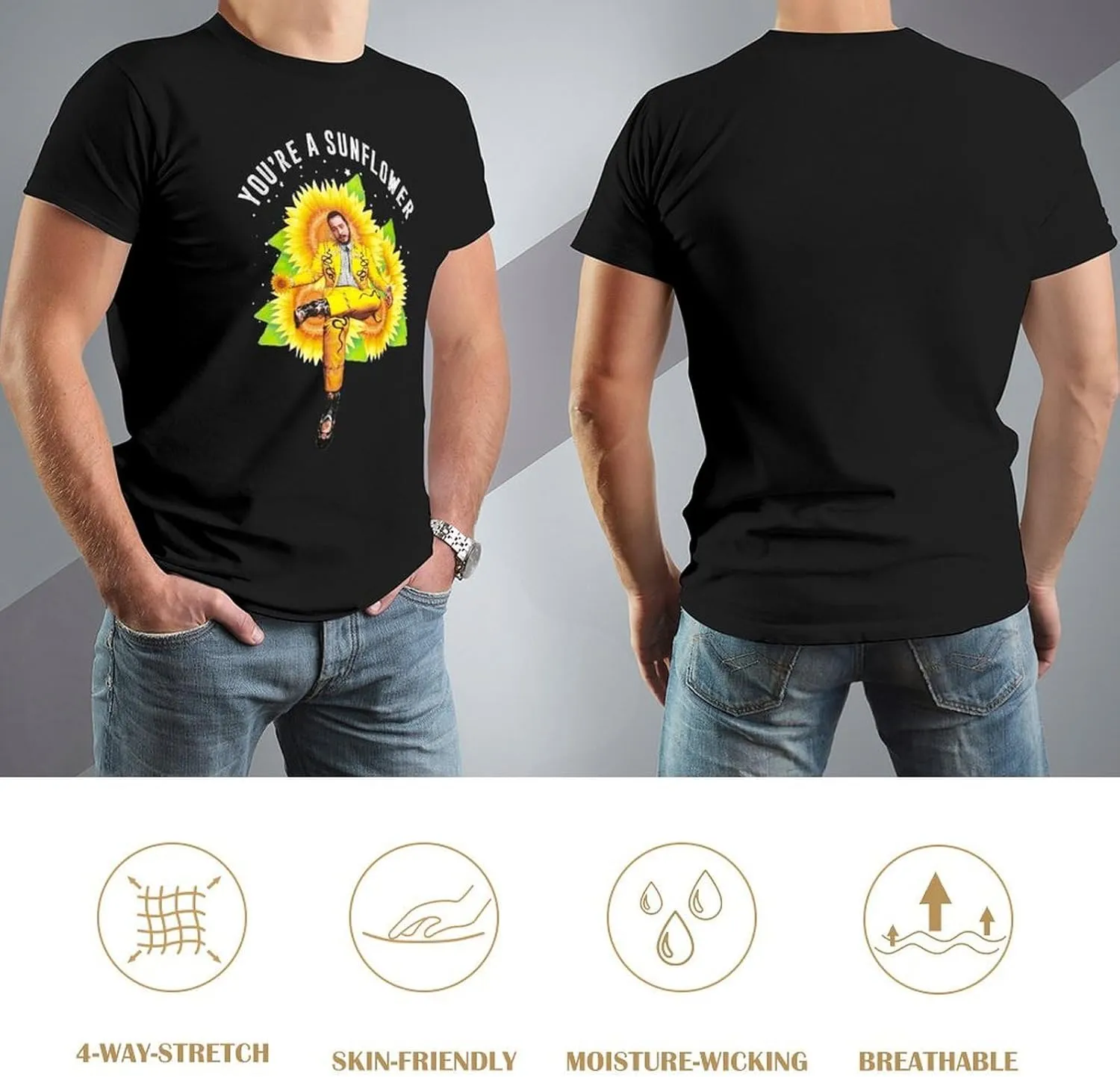 Mens Short Sleeve Crewneck T Shirt Vintage Graphic Tees Shirts Tops