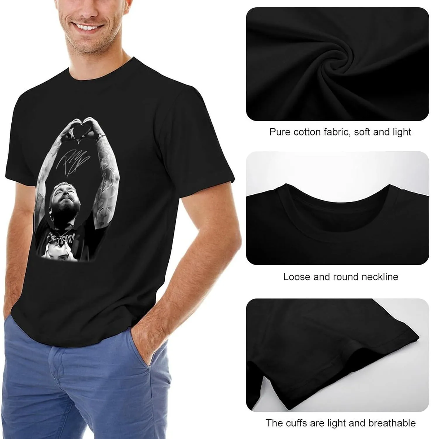 Mens Short Sleeve Crewneck T Shirt Vintage Graphic Tees Shirts Tops