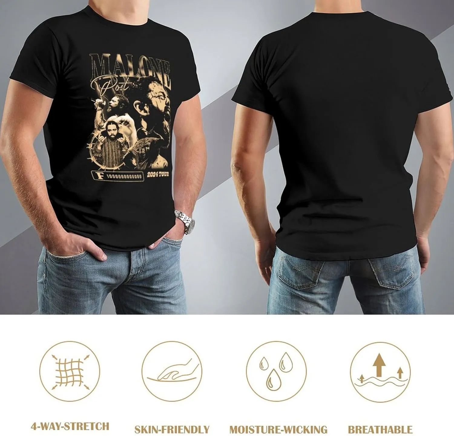 Mens Short Sleeve Crewneck T Shirt Vintage Graphic Tees Shirts Tops