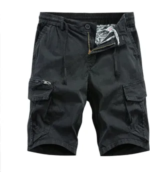 Mens Shorts Casual Big and Tall Outdoor Cargo Shorts Expandable Waist Water Resistant Quick Dry Fishing Hiking Shorts