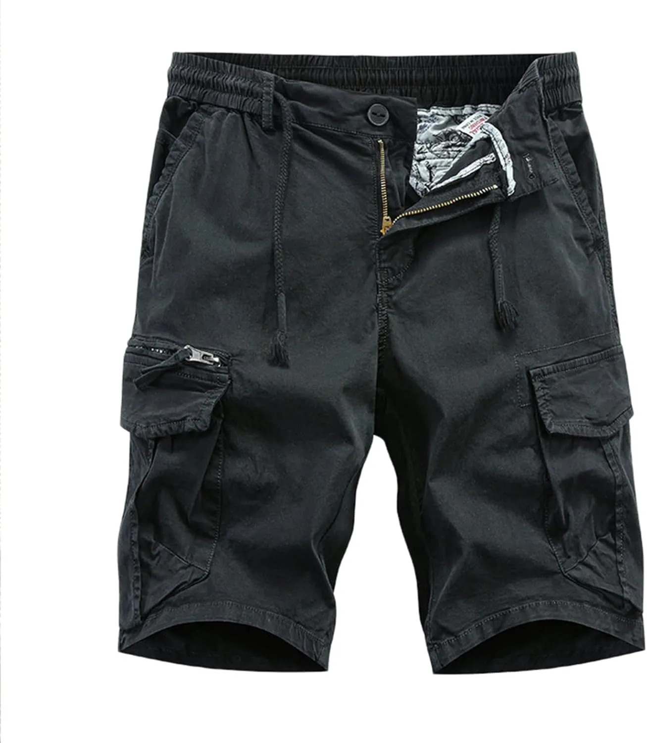 Mens Shorts Casual Big and Tall Outdoor Cargo Shorts Expandable Waist Water Resistant Quick Dry Fishing Hiking Shorts