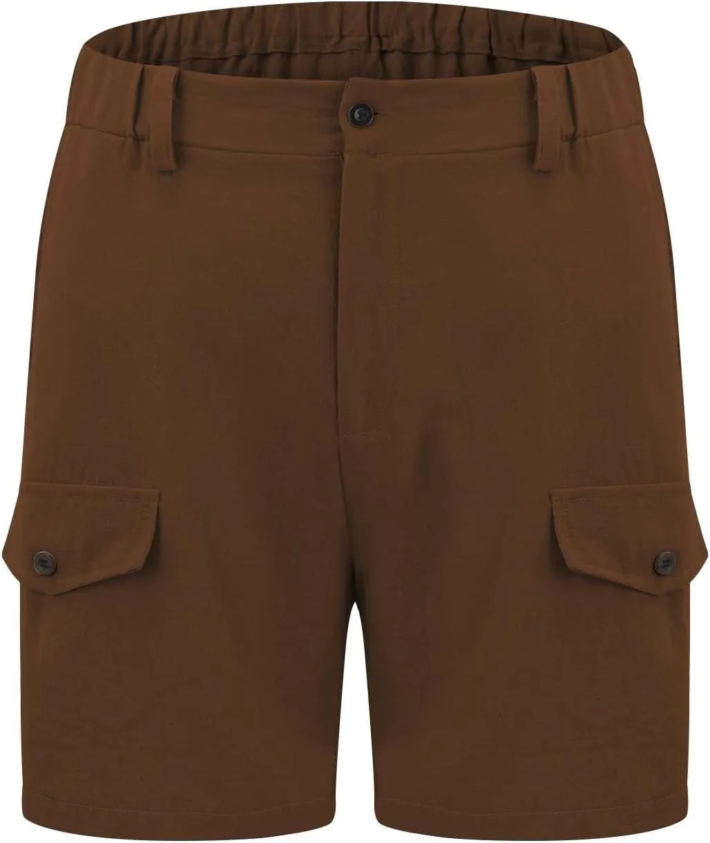 Mens Summer Shorts 2025 Front Button Texture Relaxed Fit Lightweight Cool Lounge Cargo Pants Beach Shorts with Pocket