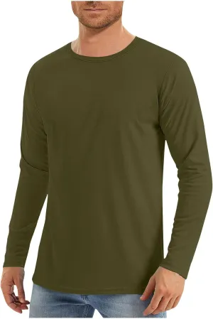Men's Sun Shirts UV Protection Long Sleeve Fishing Shirt Lightweight Moisture Wicking Quick Dry Outdoor Hiking Tops