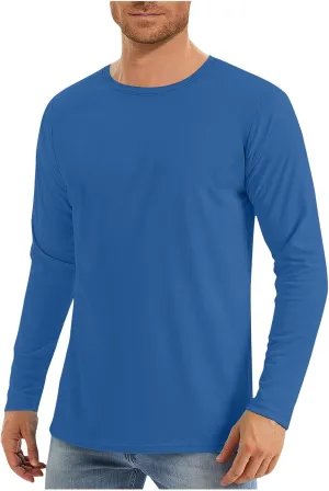 Men's Sun Shirts UV Protection Long Sleeve Fishing Shirt Lightweight Moisture Wicking Quick Dry Outdoor Hiking Tops