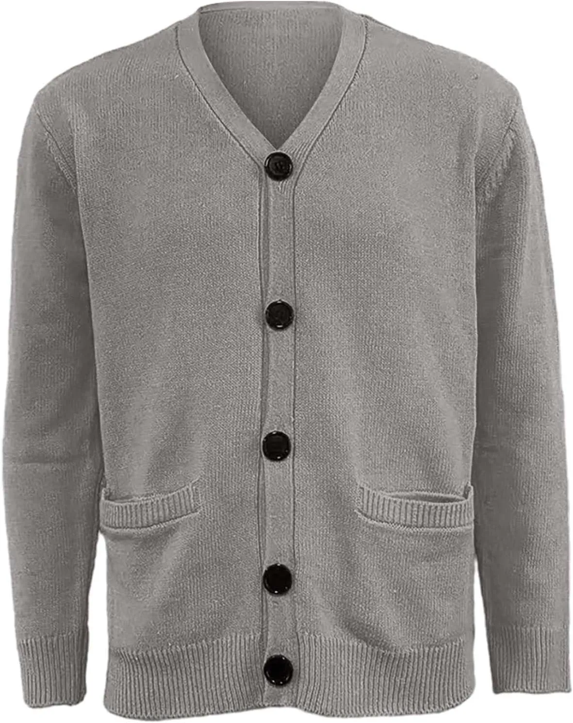 Mens V Neck Cardigan Sweater Casual Lightweight Button Down Loose Knitwear Open Front Knitted Sweaters with Buttons