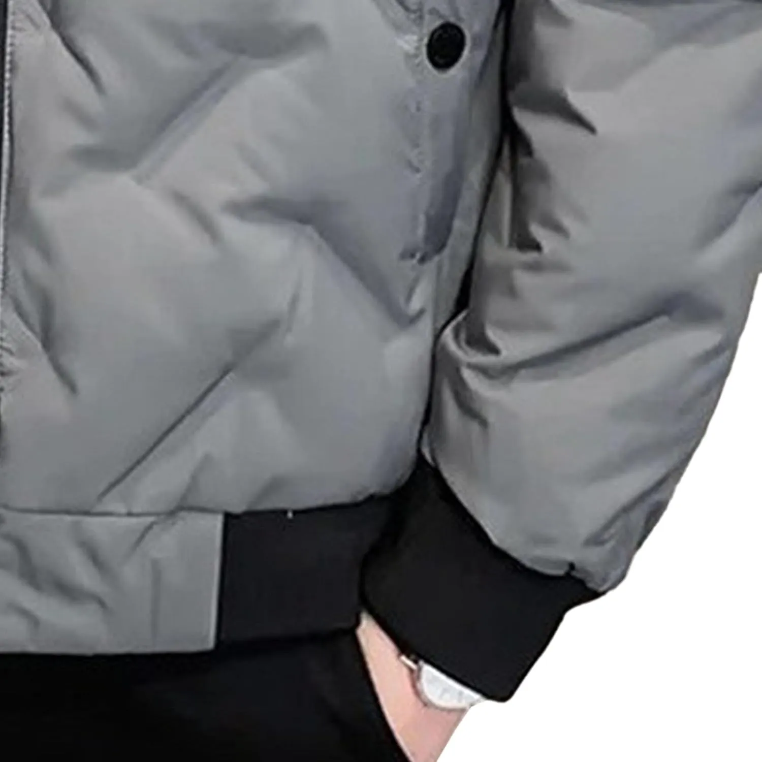 Men's Windproof Warm Padded Coat Cotton Diamond Quilted Jacket Flight Bomber Lightweight Varsity Jackets
