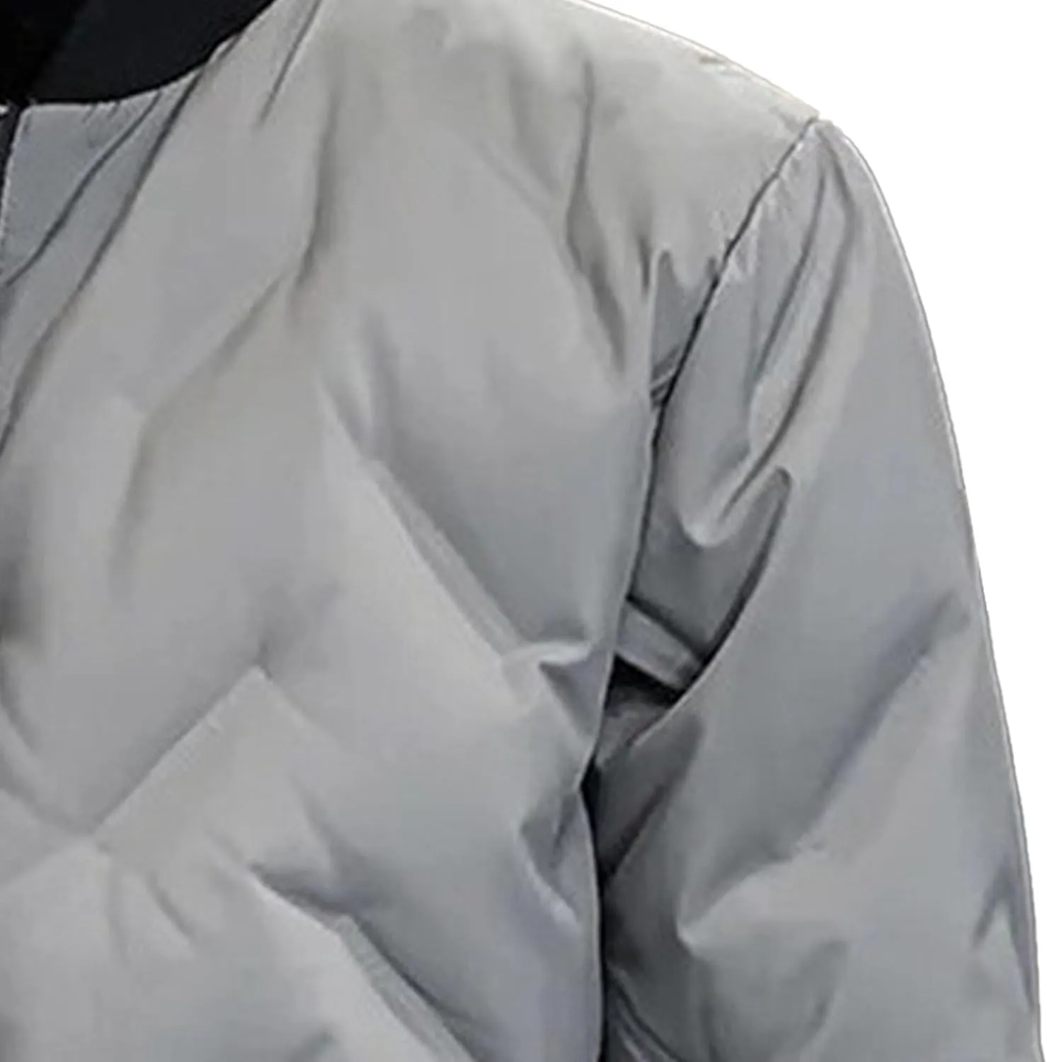Men's Windproof Warm Padded Coat Cotton Diamond Quilted Jacket Flight Bomber Lightweight Varsity Jackets