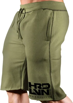 Men's Workout (Hard Livin HRD-LVN) Fitness Gym Sweat Shorts