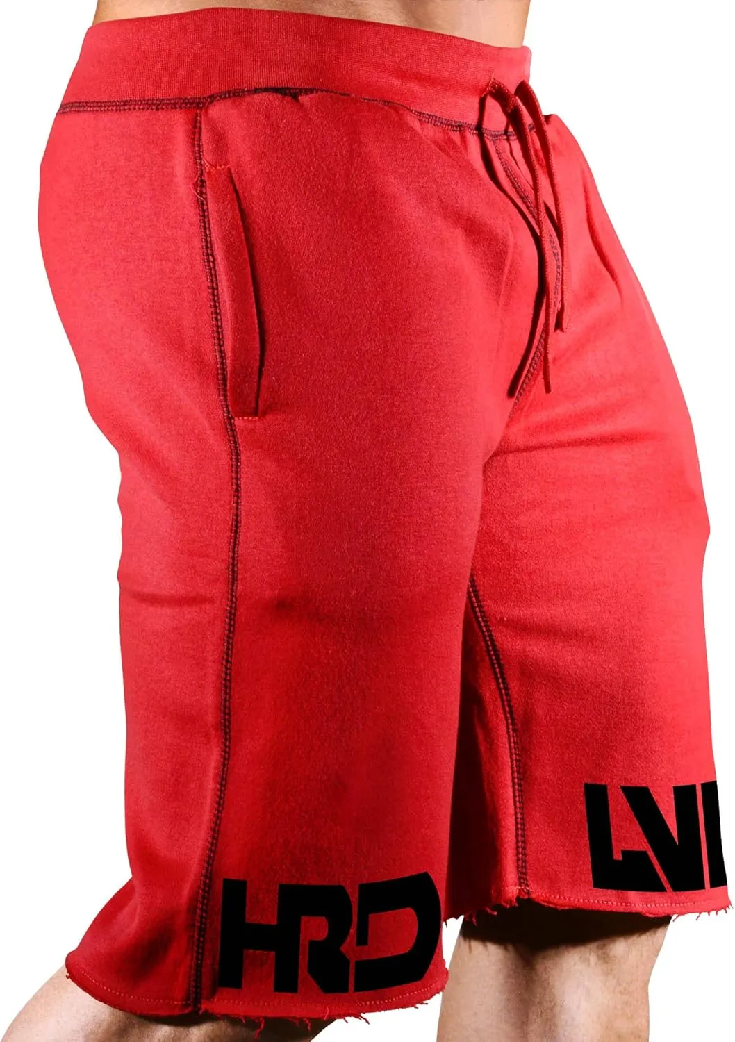 Men's Workout (HRD-LVN Split Leg) Training Gym Sweat Shorts
