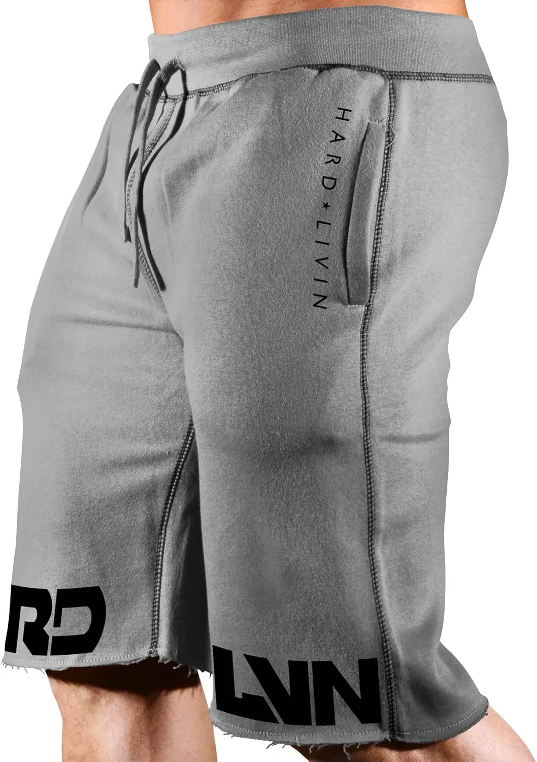 Men's Workout (HRD-LVN Split Leg) Training Gym Sweat Shorts