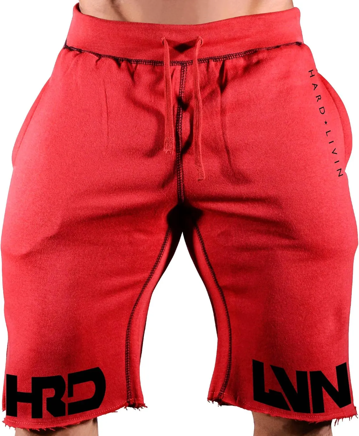 Men's Workout (HRD-LVN Split Leg) Training Gym Sweat Shorts