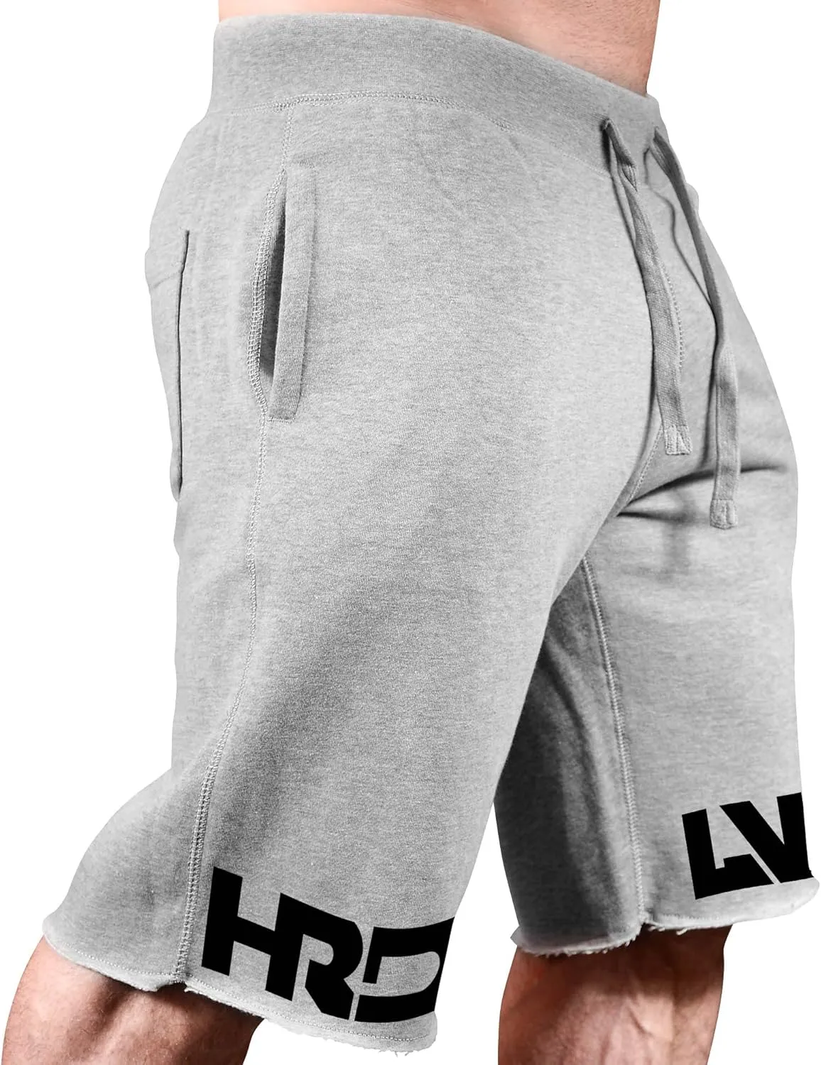 Men's Workout (HRD-LVN Split Leg) Training Gym Sweat Shorts