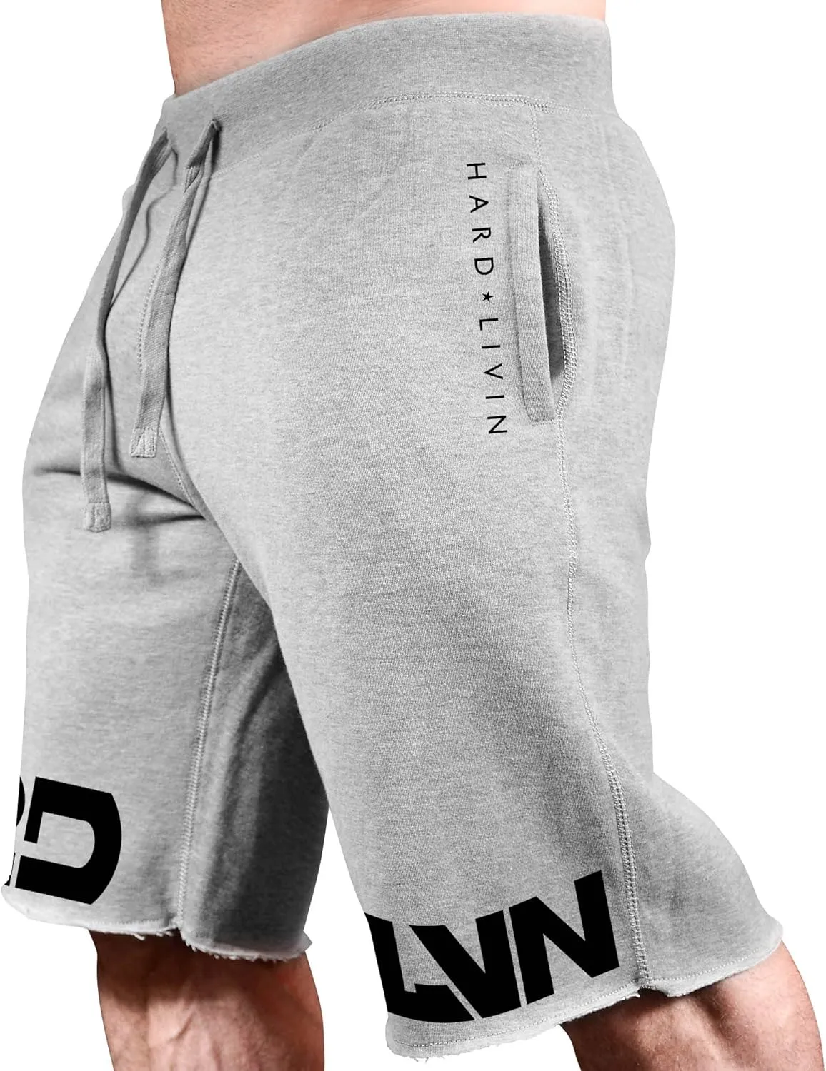 Men's Workout (HRD-LVN Split Leg) Training Gym Sweat Shorts