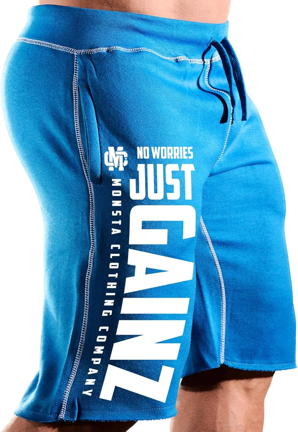 Men's Workout (NoWorries-JustGainz) Sweat Shorts (A:WT)