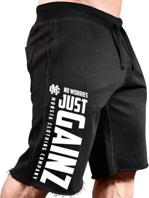 Men's Workout (NoWorries-JustGainz) Sweat Shorts (A:WT)
