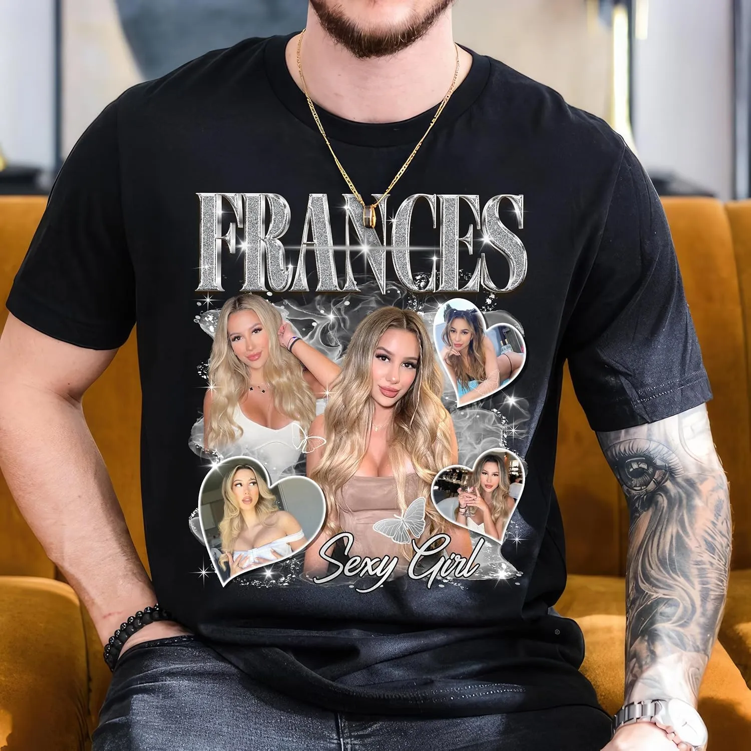 Mit & Mia Custom Bootleg Rap Tee Shirts - Vintage Graphic Tees for Boyfriend - Christmas, Birthday