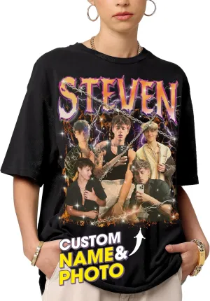 Mit & Mia Custom Bootleg Rap Tee Shirts - Vintage Graphic Tees for Boyfriend - Christmas, Birthday