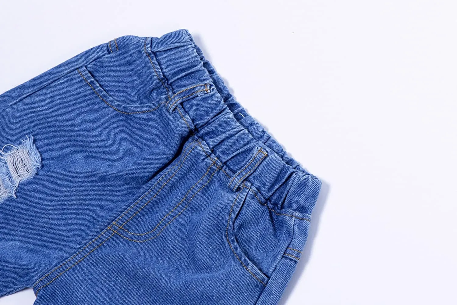 Mud Kingdom Fashion Boys Denim Shorts Elastic Waist